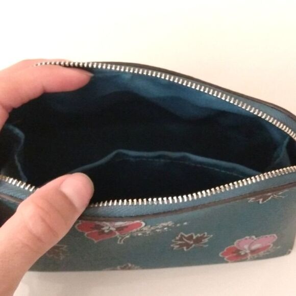 Coach WildFlower Teal Cosmetic Bag - Picture 6 of 9